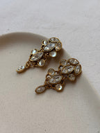 Entre Guillemets Vintage Earrings - Drop Earrings Adorned with Rhinestones