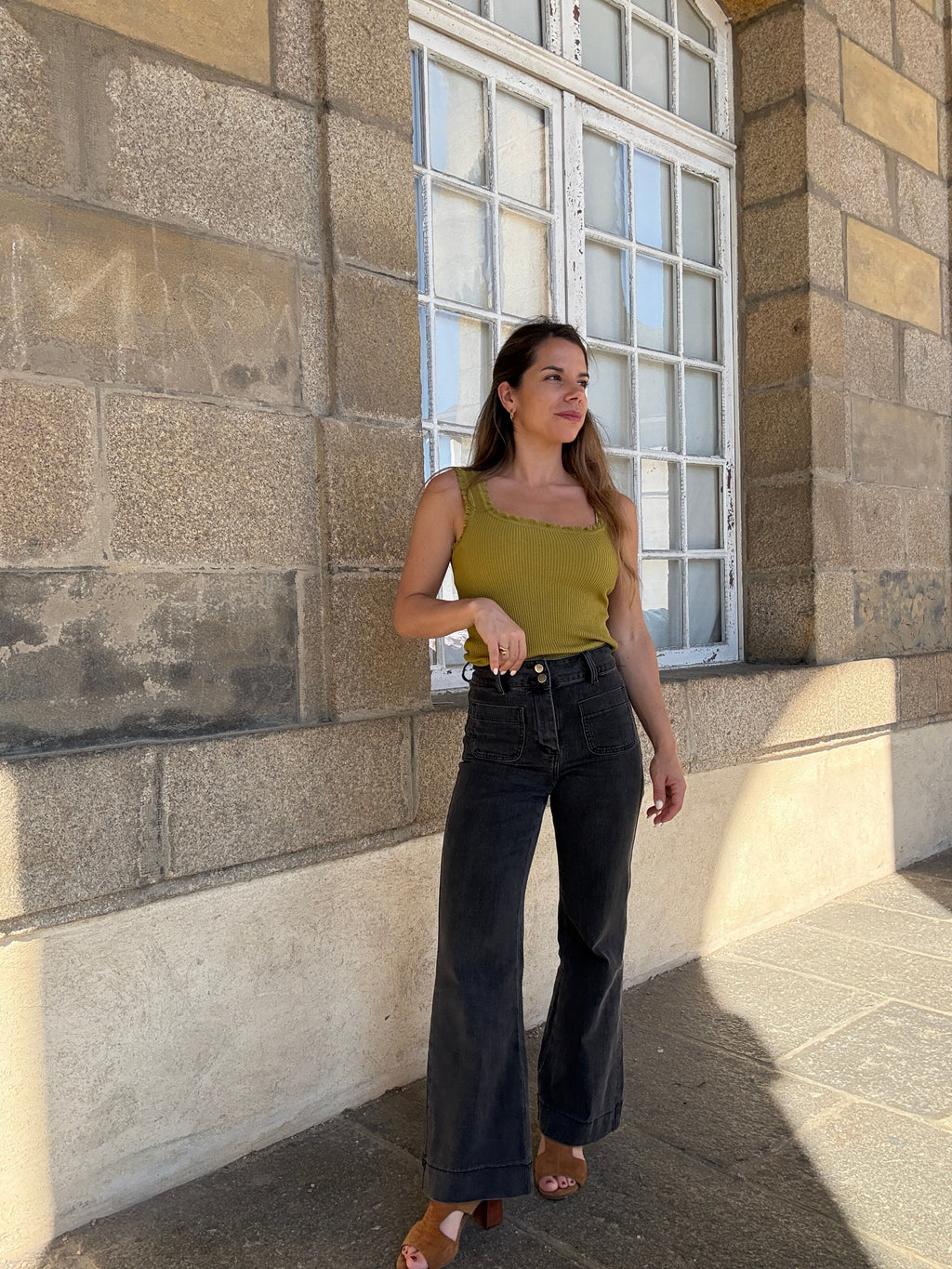 Olive Green Nora Top