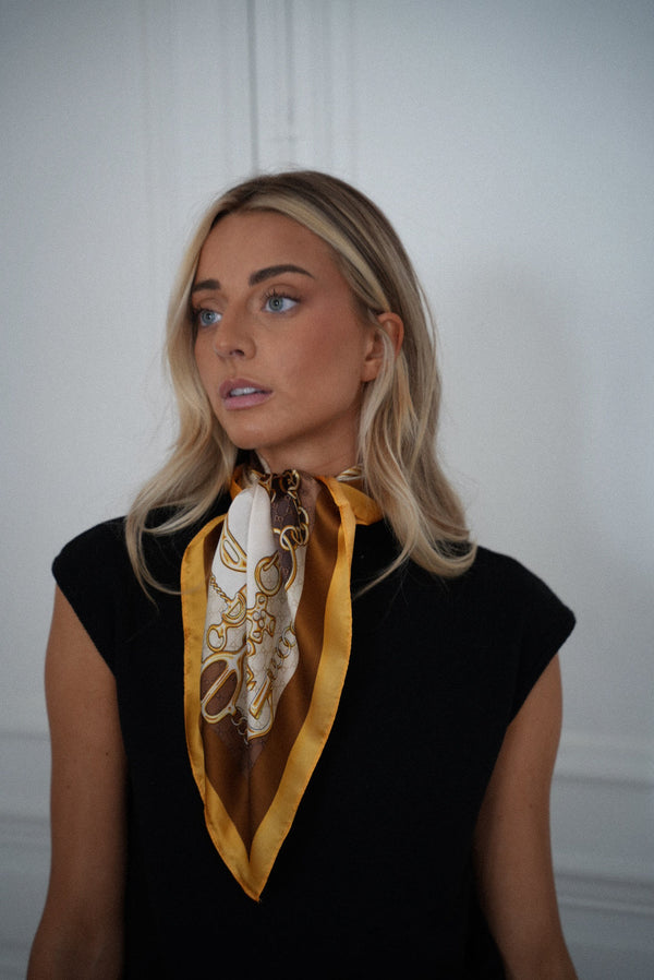 Jimmy Printed Scarf - Beige