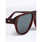 Bordeaux Pilot Sunglasses - Burgundy - Blue Lenses