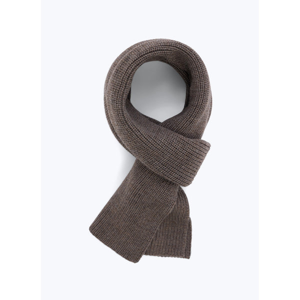 Wool Knit Scarf - Taupe Brown