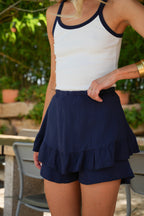 Lola Short Skirt - Navy