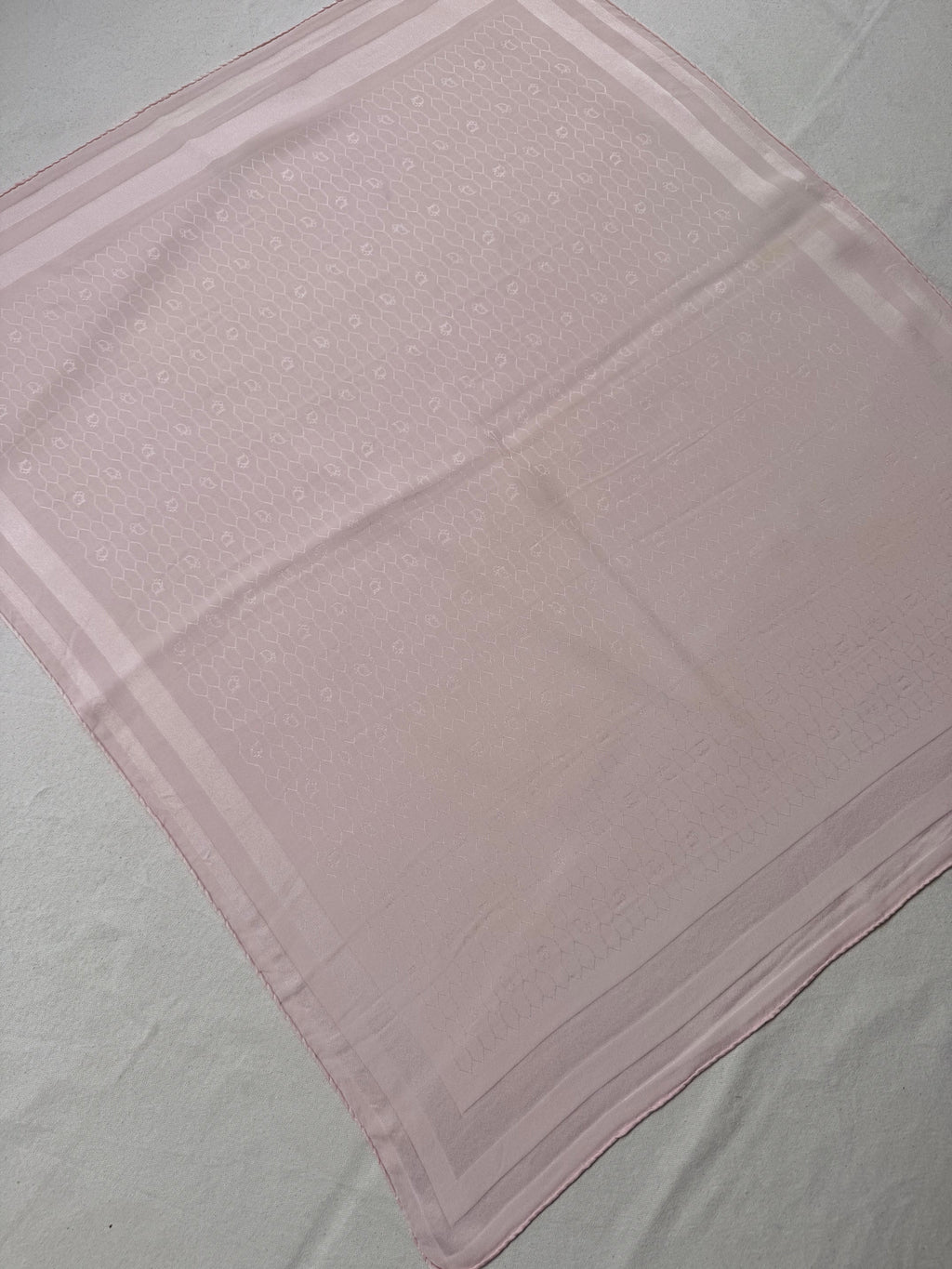 Vintage Christian Dior Scarf – Tone-on-Tone Pink Monogram