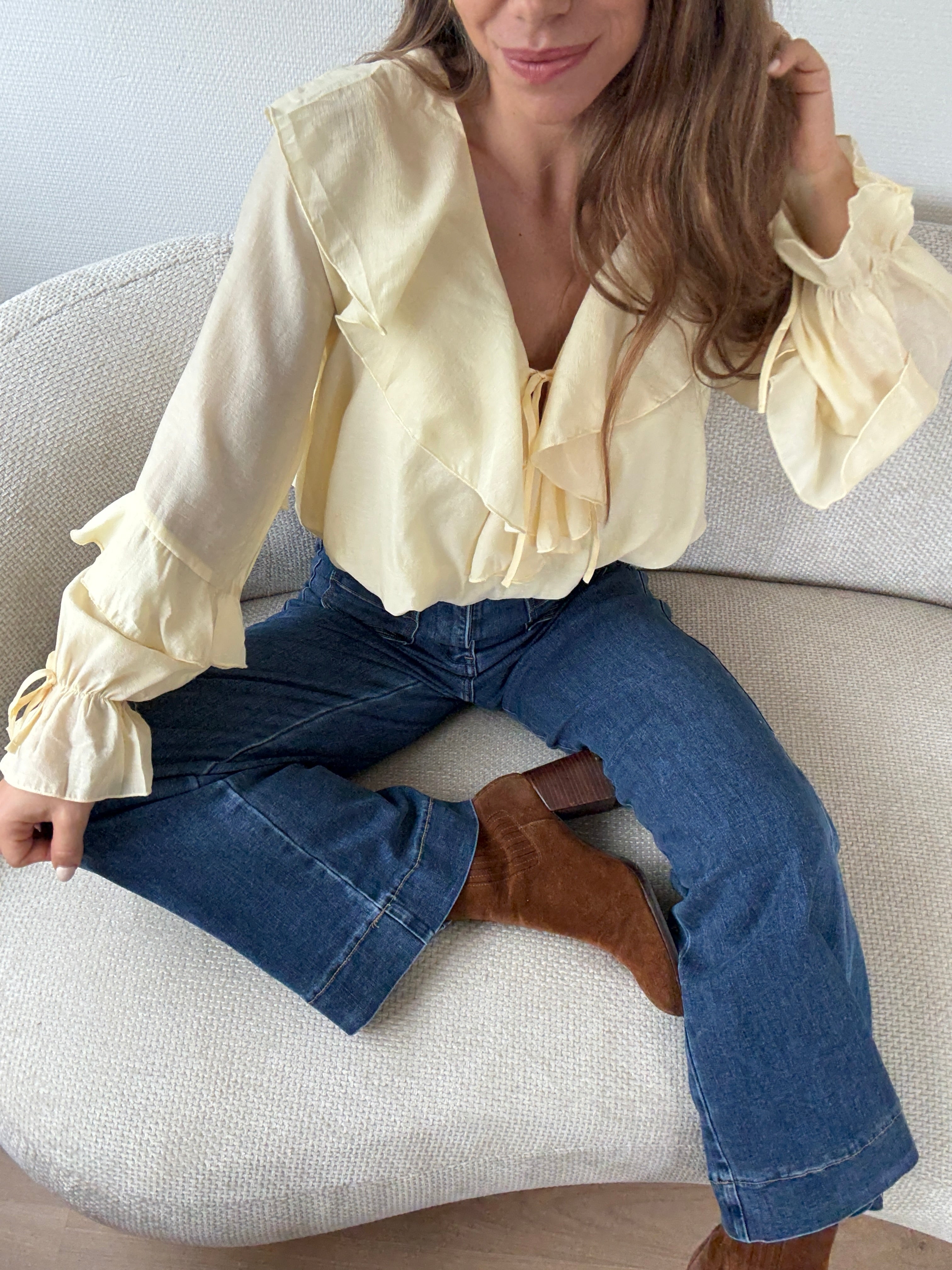 Pale Yellow Iris Blouse