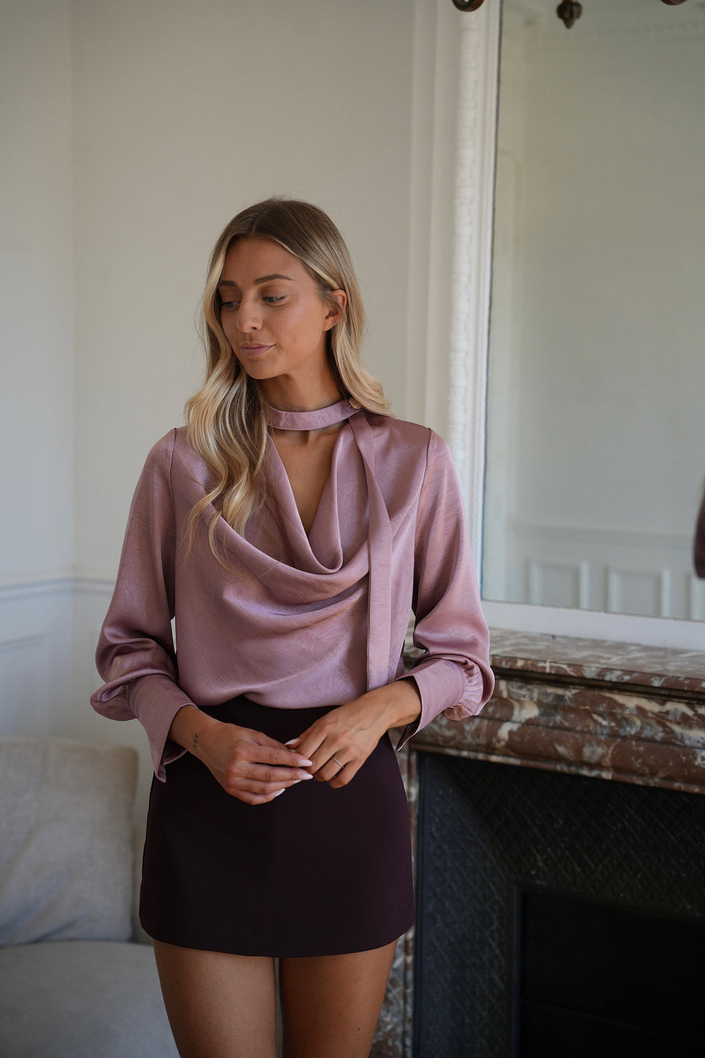 Sandra Fluid Blouse - Pink
