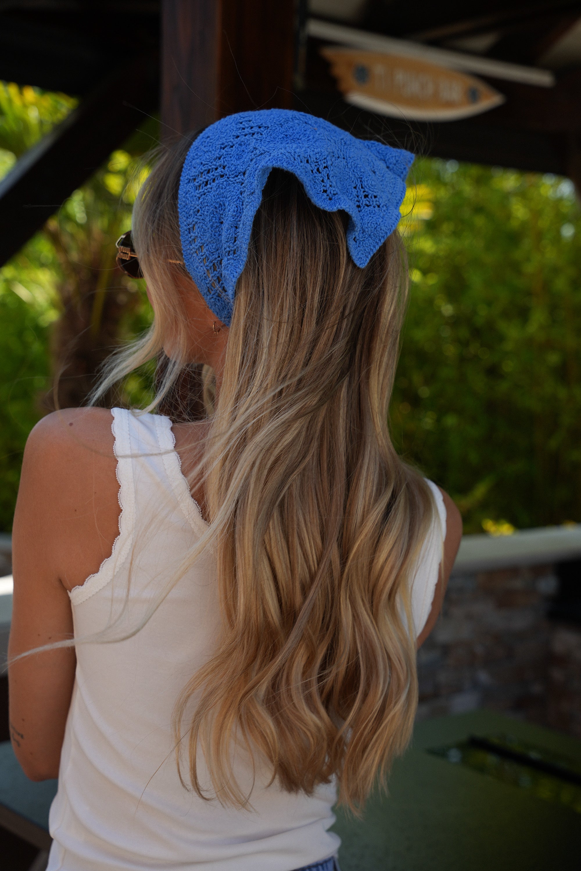 Bandana Crochet Gipsy - Bleu