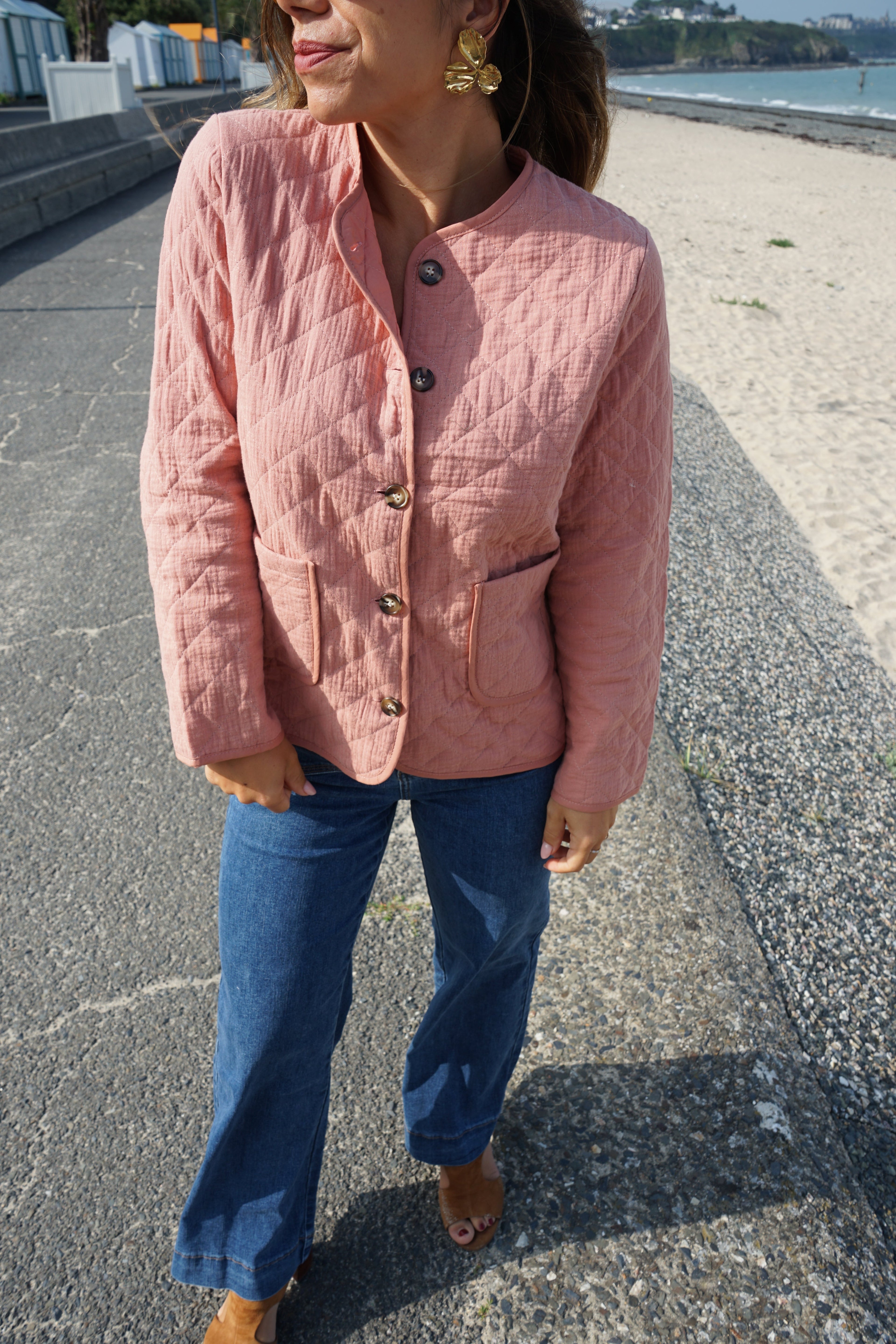 Veste Matelassée Rose