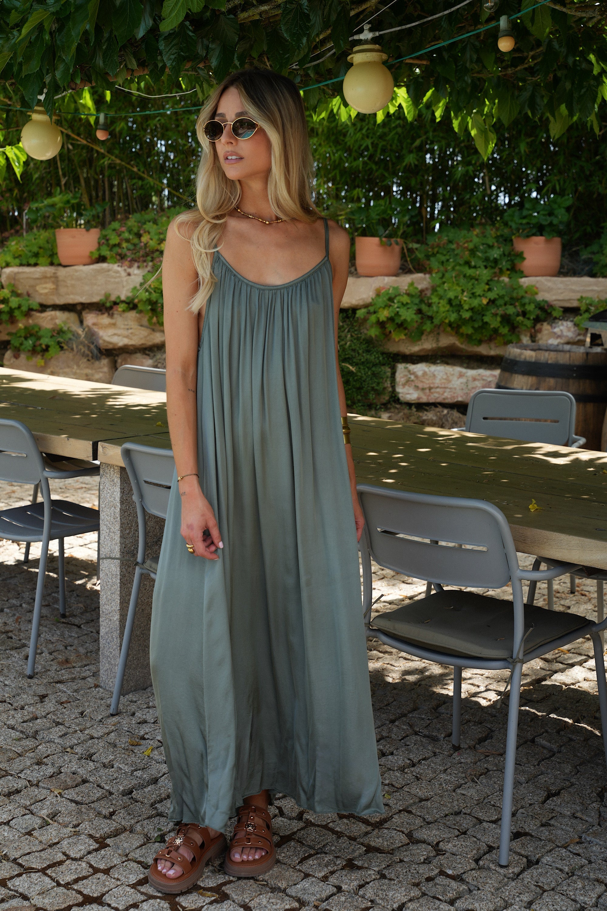 Darcy Long Dress - Khaki