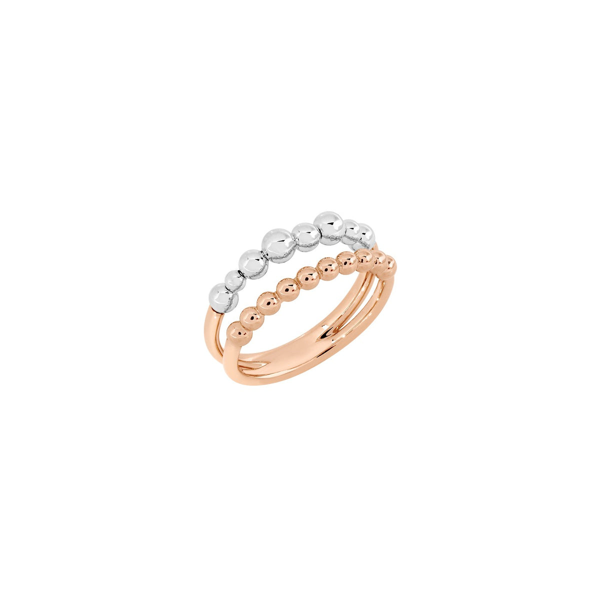 Ring Bollicine - 9K roséguld & silver
