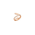 Stars Spiral Ring - 9K Rose Gold & Diamonds