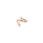Stars Spiral Ring - 9K Rose Gold & Diamonds