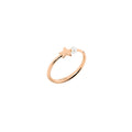 Ring Stjärna - 9K Roséguld & Kristallpärlor