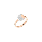 Ring Moon & Sun - 9K Roségold & weiße Diamanten