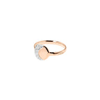 Ring Moon & Sun - 9K Roségold & weiße Diamanten