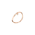 Bague Vague - Or Rose 9K & Diamant blanc