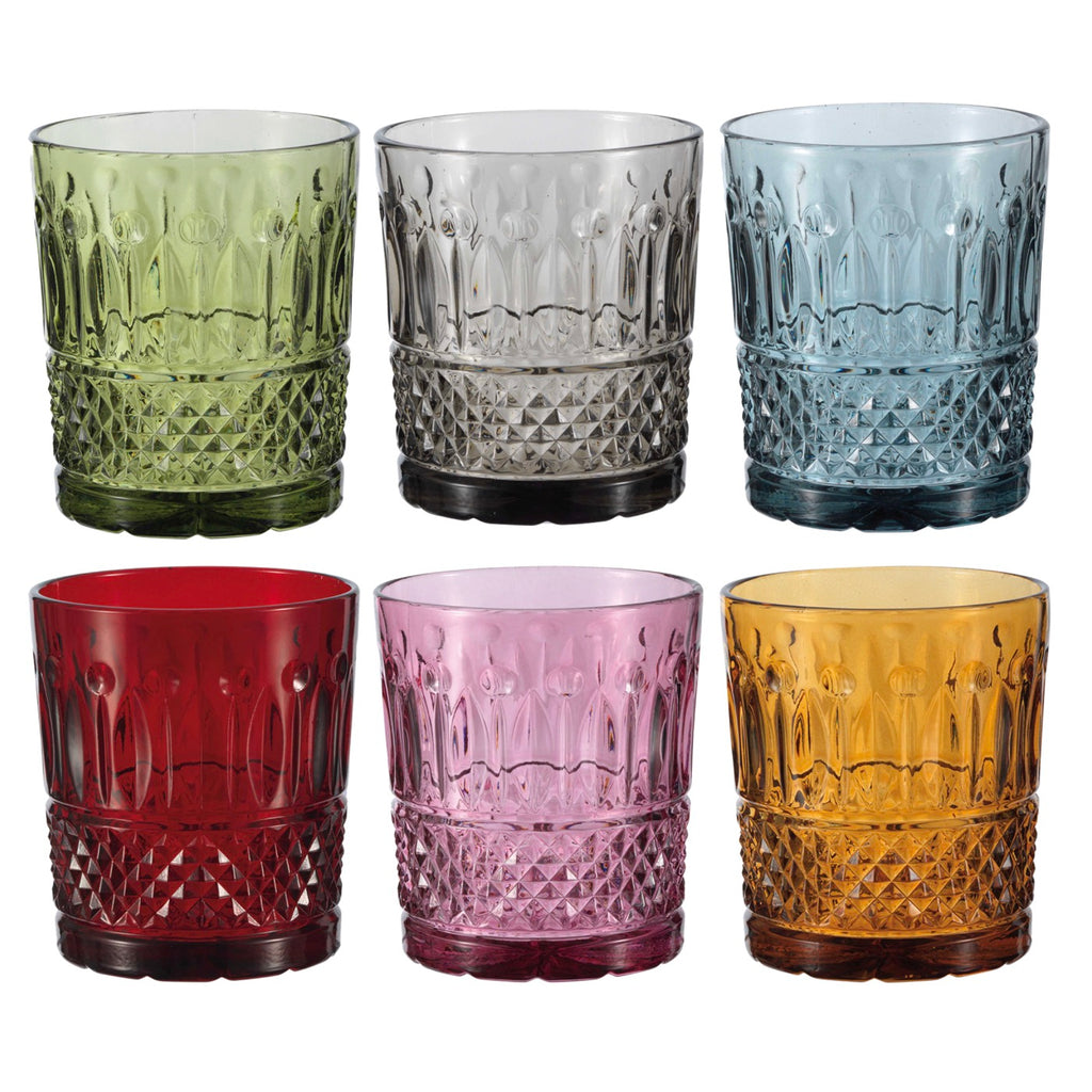Barocco - Lot De 6 Verres À Eau - Coloris Assortis
