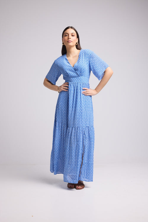 Robe Longue - Dalia - Bleu