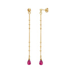 Danae Pink Onyx Long Earrings