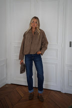 Chaqueta de ante Delfine - Taupe