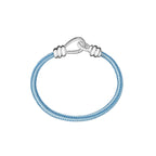 Armband Nodo - Silber & Kordel in Blau und Hellblau