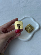 Vintage Earrings - Chunky Squares