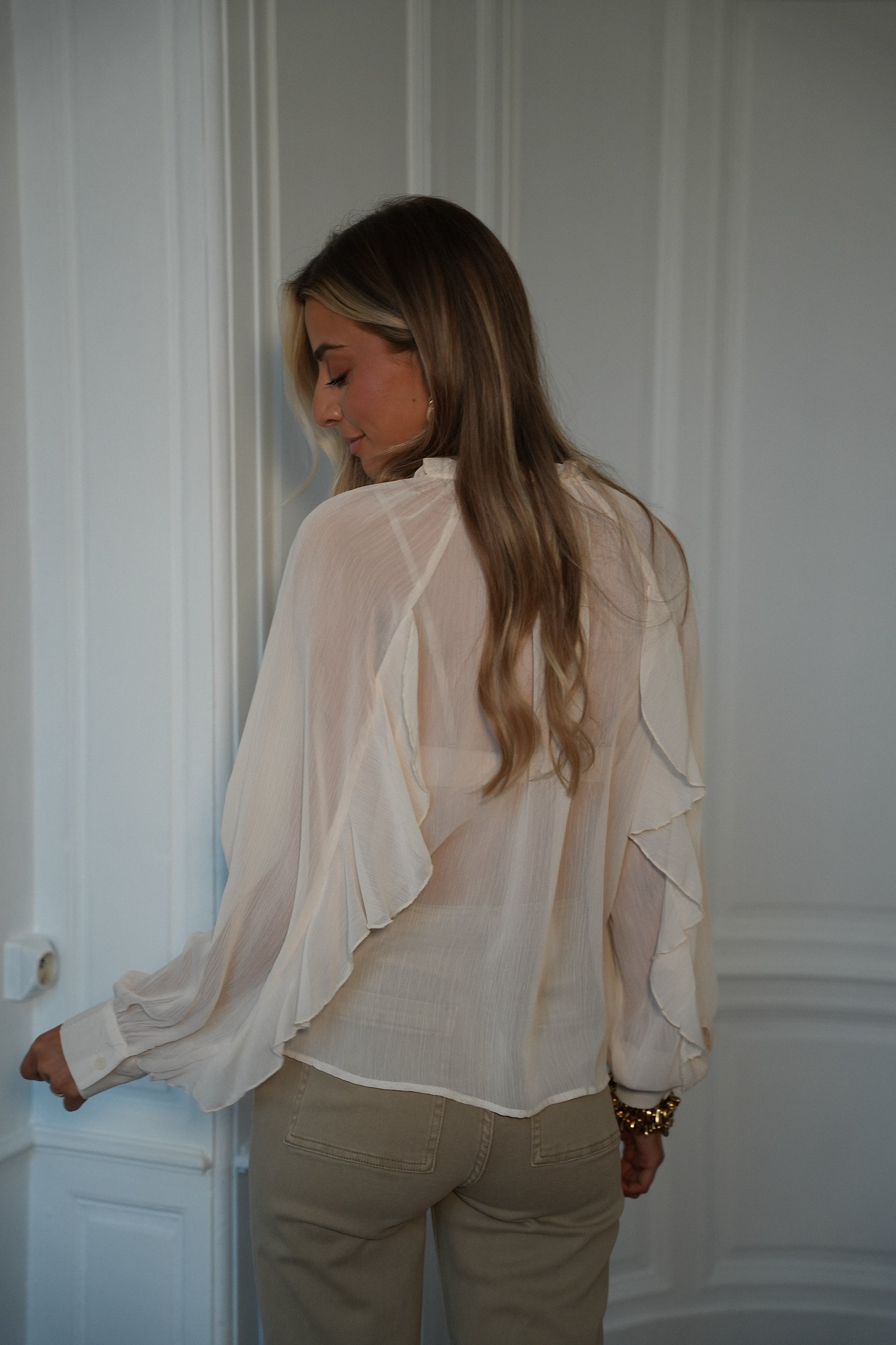 Talina Fluid Blouse - Cream