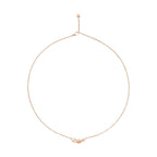 Halsband Nodo - 9K Roséguld & Vit diamant