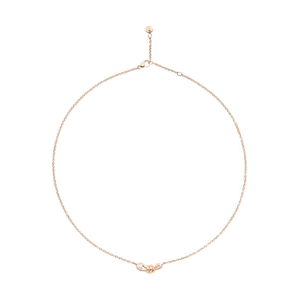 Collana Nodo - Oro Rosa 9K & Diamante bianco
