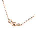 Halsband Nodo - 9K Roséguld & Vit diamant