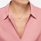 Halsband Nodo - 9K Roséguld & Vit diamant