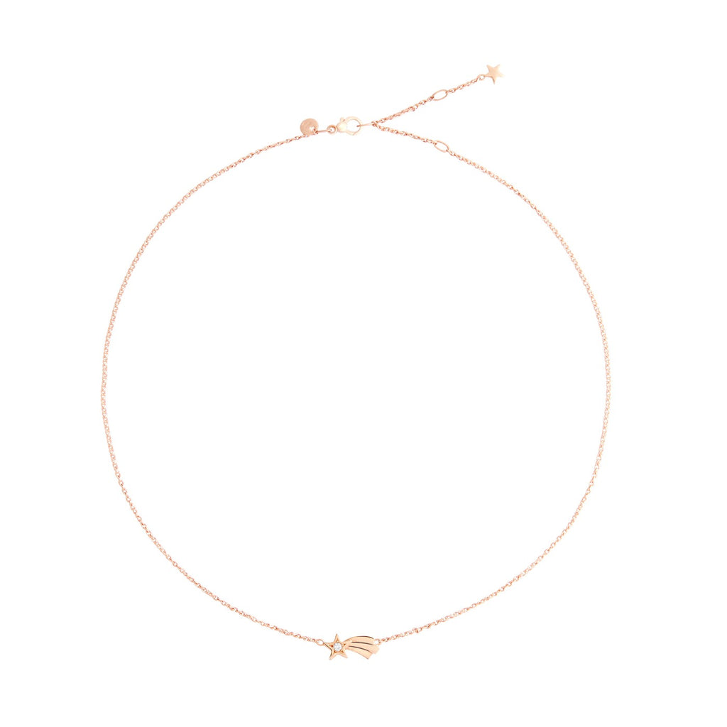 Halsband Stjärnfall - 9K Roséguld & Diamanter