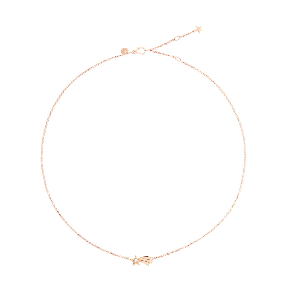 Halsband Stjärnfall - 9K Roséguld & Diamanter
