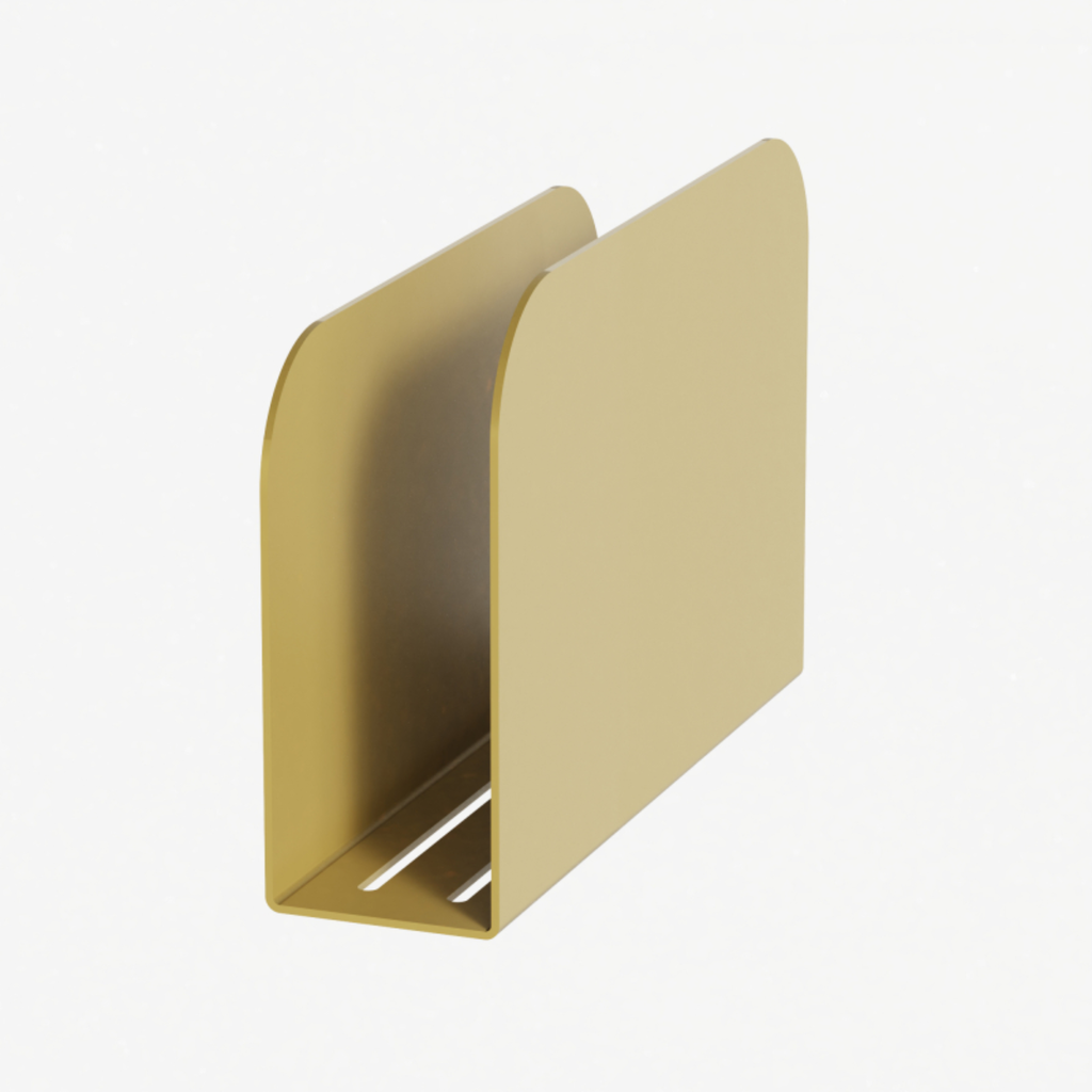 L'Épuré - Porte-Éponge Mural - Acier - Jaune Ocre Mat