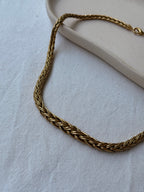 Collar Dorado Vintage - Malla De Palmera