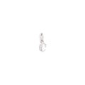 Dije Letra C - Oro Blanco y Diamantes Blancos - Pequeño