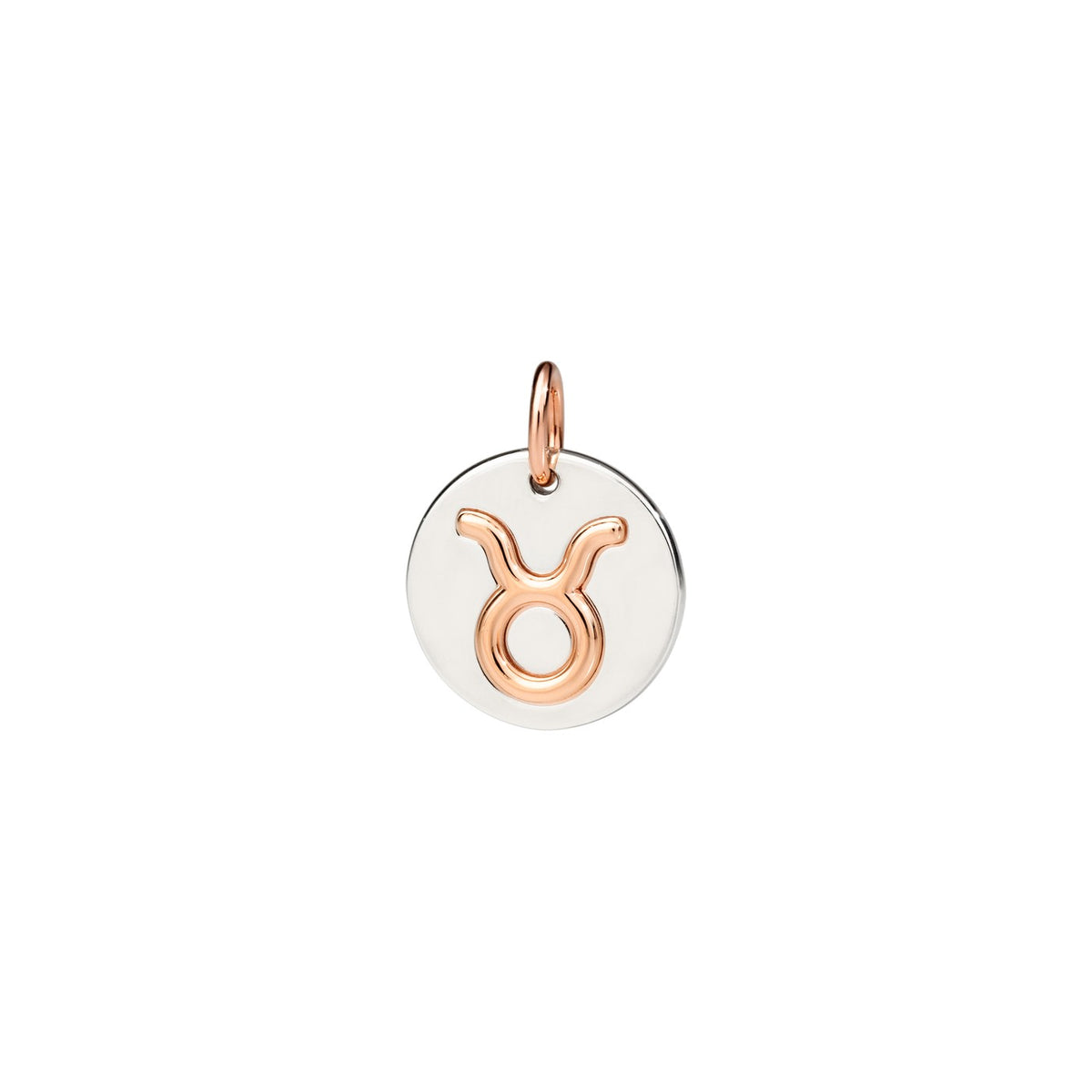 Charm Stier - 9K Roségold & Silber