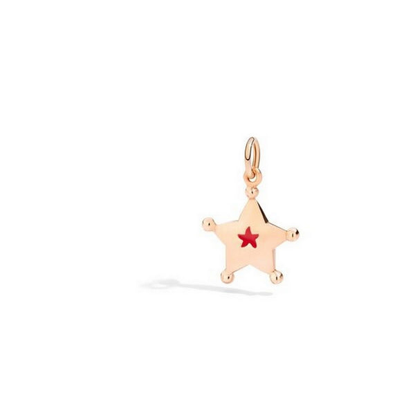 Stellina Charm - 9K Rose Gold & Enamel