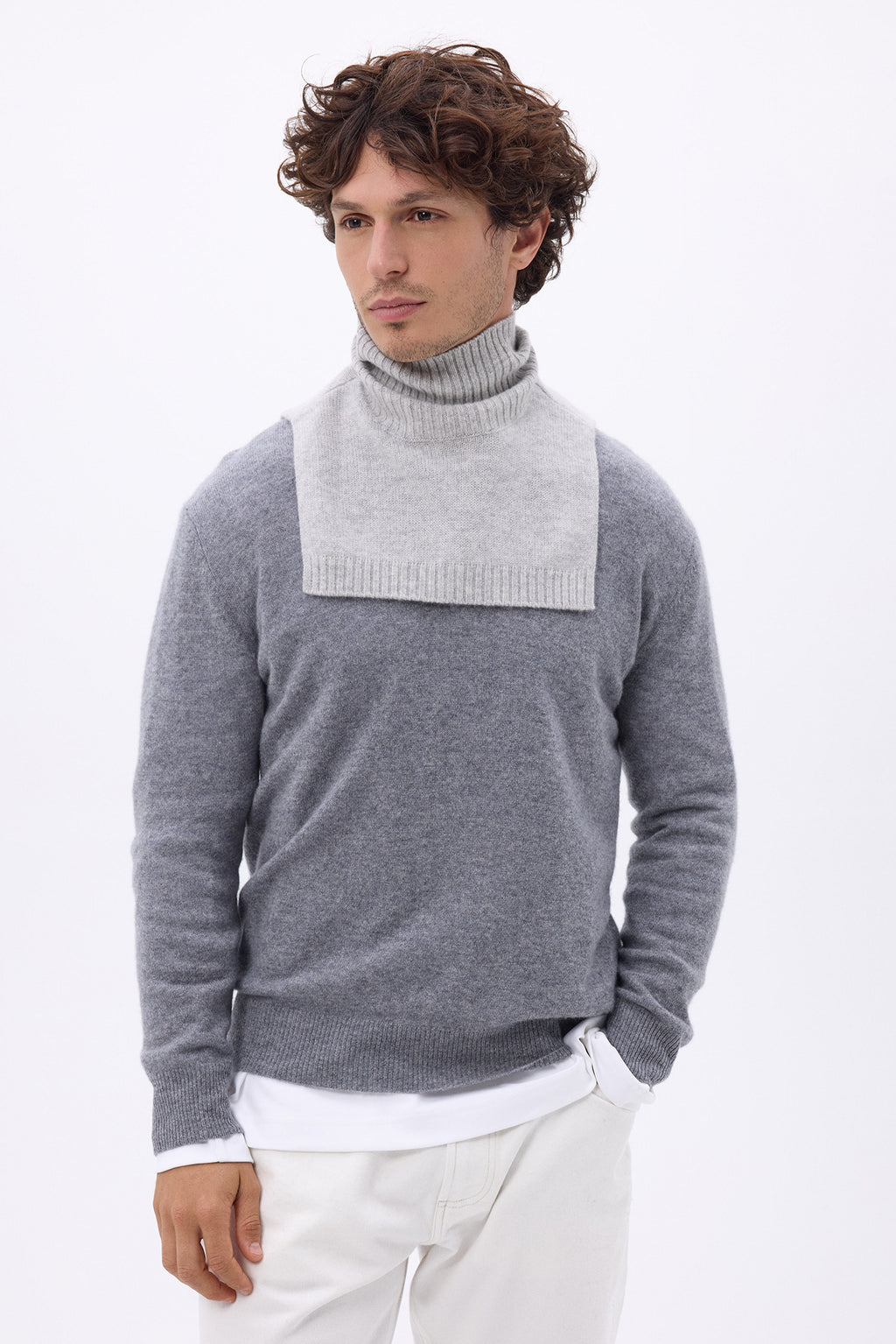 Dolcevita Domi - Grigio Chiaro - Unisex - 100% Cashmere