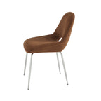 Doon - Chairs - Chenille Fabric - Brown Metal Legs