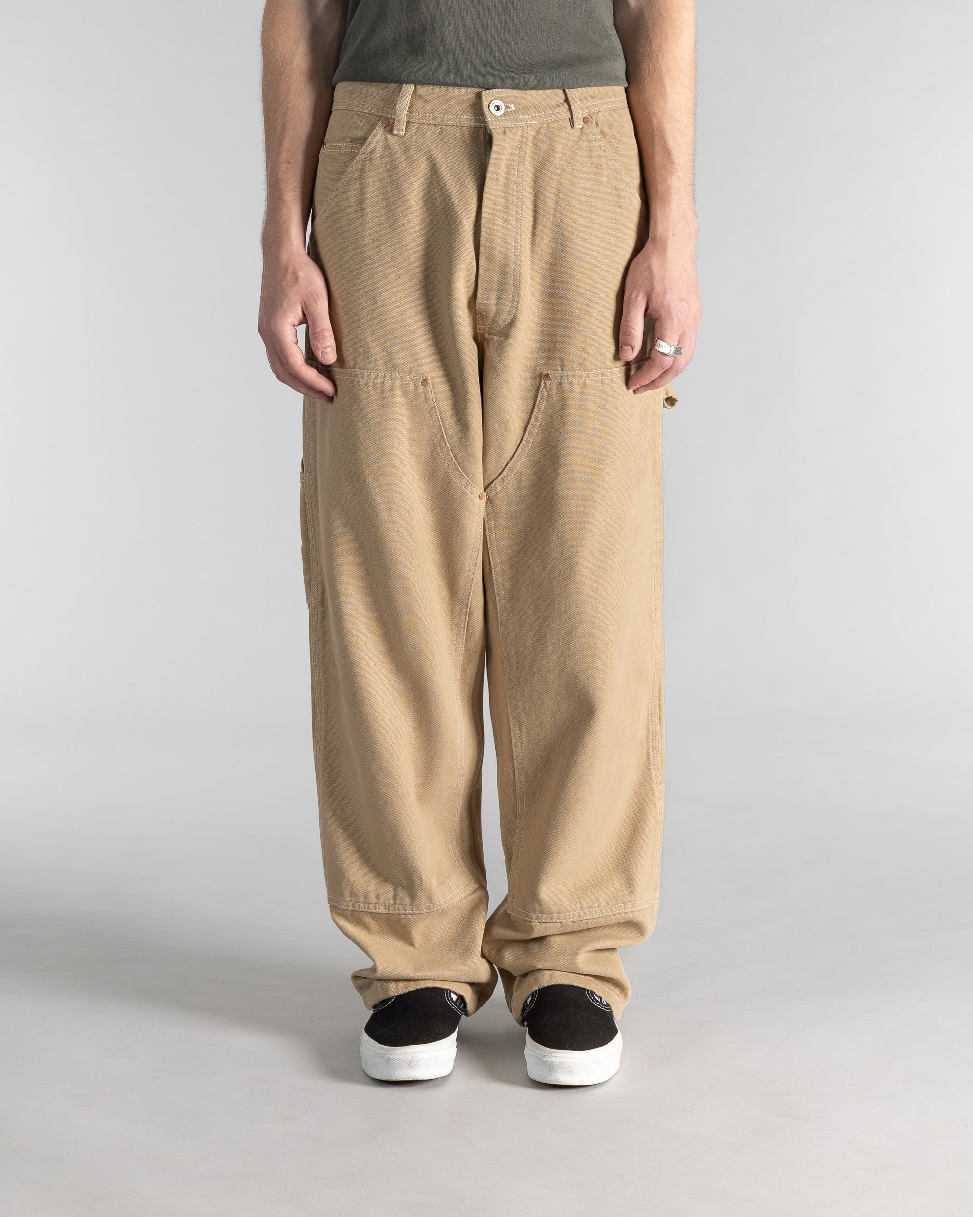 Double Knee Trousers - Khaki Duck