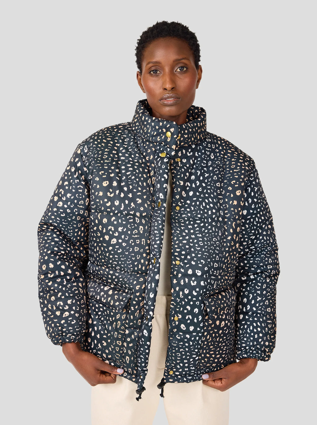 Donna-dynejakke Med Leopardprint