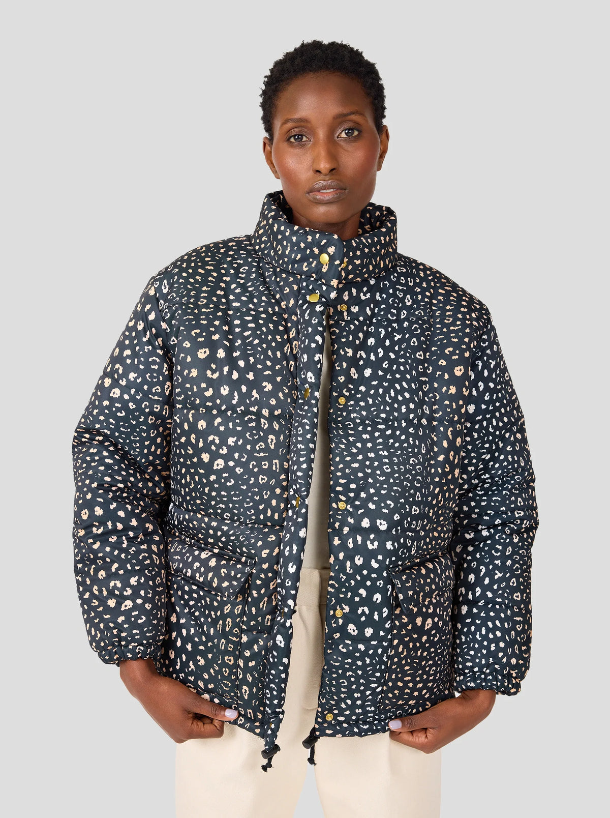 Donna-dynejakke Med Leopardprint