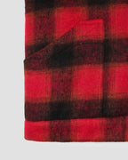 Down Plaid Gilet - Red