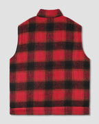 Down Plaid Gilet - Red