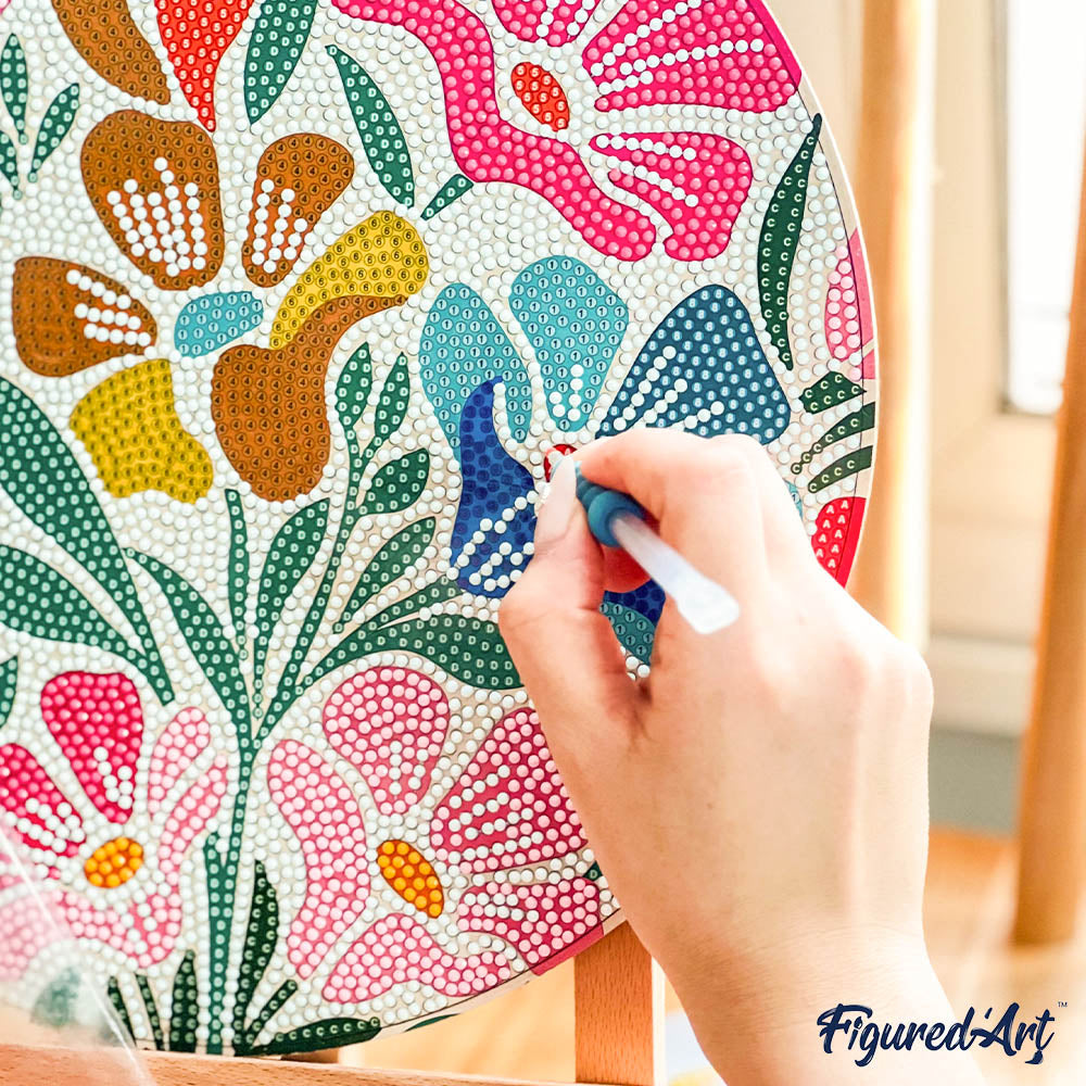Diamond Painting Sur Disque En Bois - Printemps En Provence