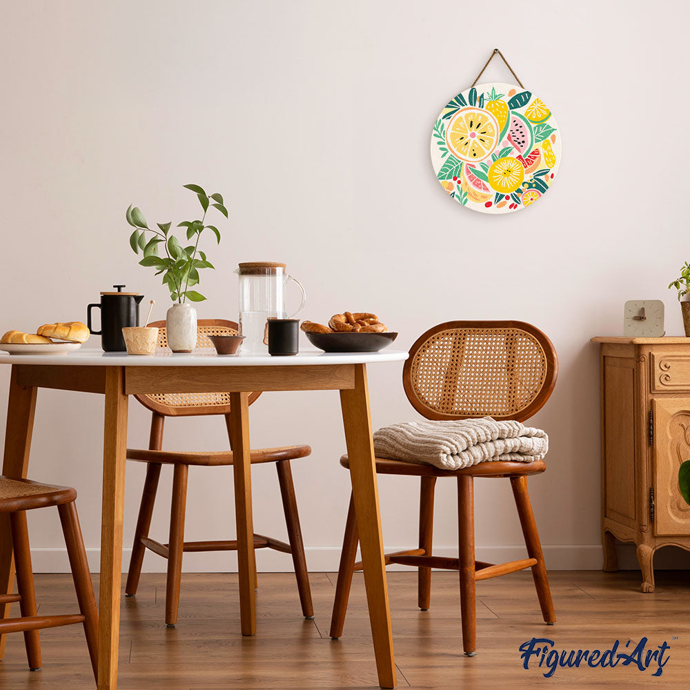 Diamond Painting Sur Disque En Bois - Fruits