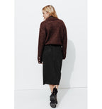 Falda vaquera midi para mujer - Jeans oscuros lisos