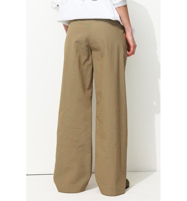 Pantalón ancho de mujer Billy - Rayas verdes