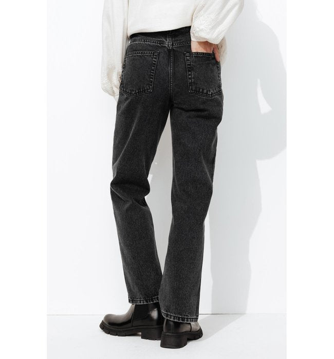 Vaqueros rectos de talle alto Basile - Plain Dark Black
