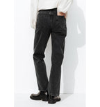 Vaqueros rectos de talle alto Basile - Plain Dark Black